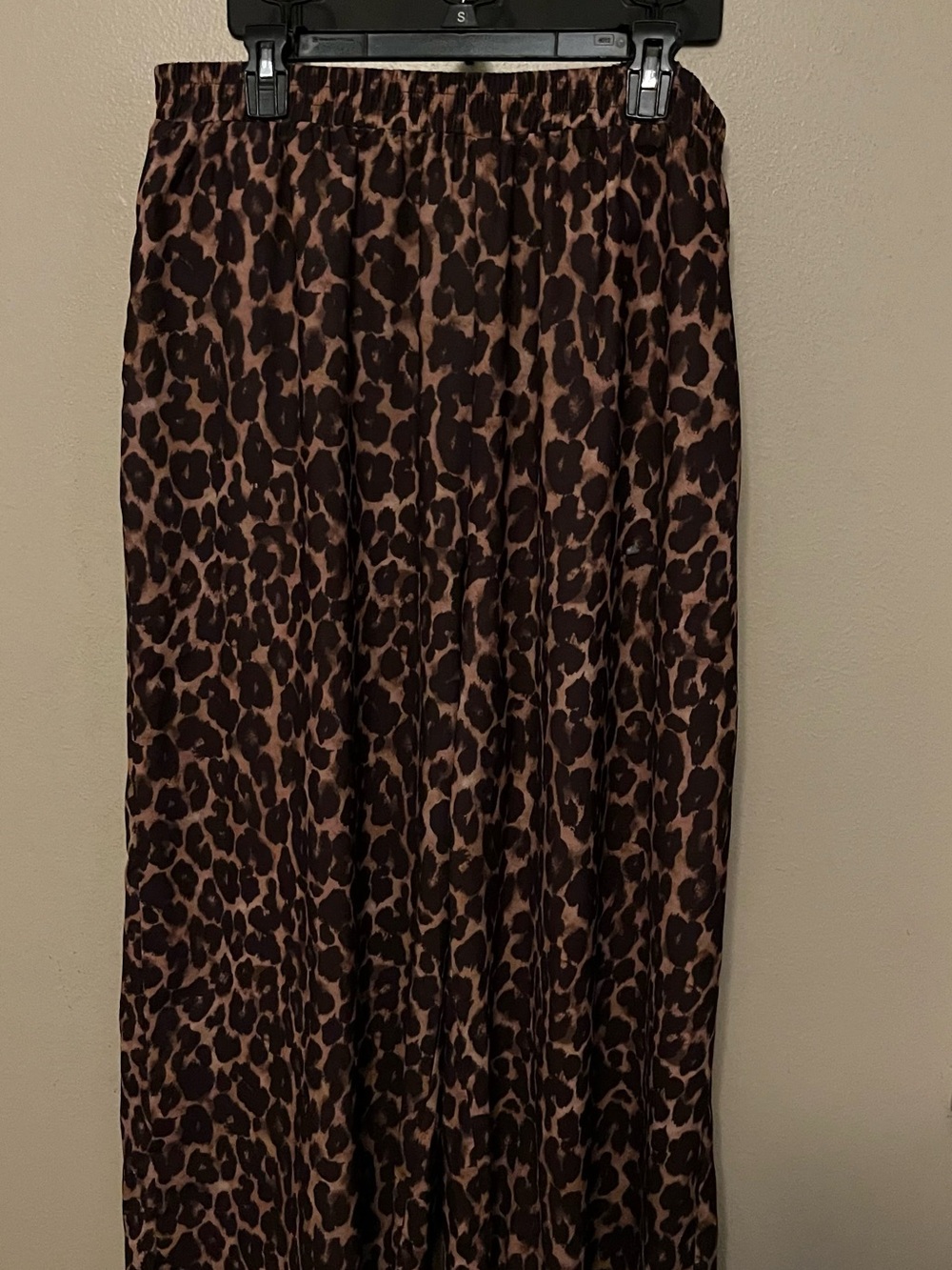 Cider Brown & Black Leopard Print Wide Leg Pants
